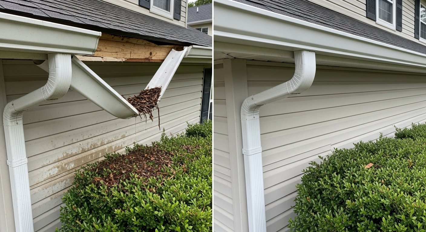 Plants Growing In Gutters
