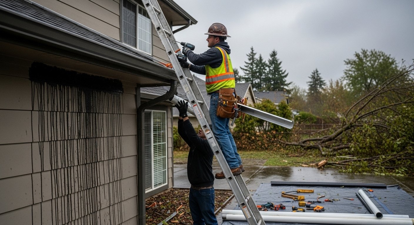 Hanging Gutters Dangerous