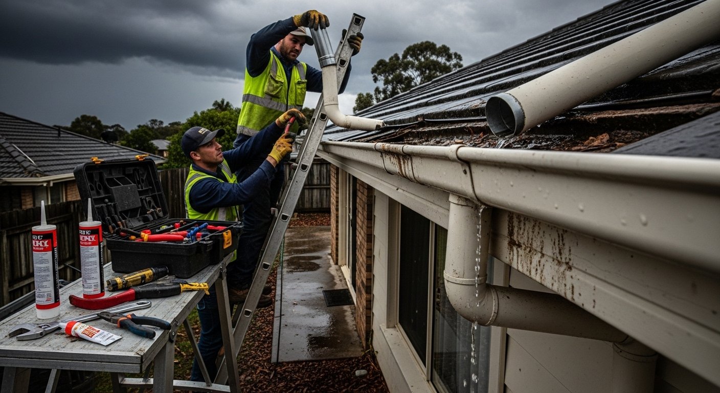 Insurance Inspection Gutter Damage